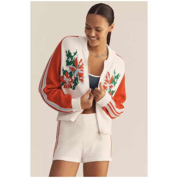 ANTHROPOLOGIE | 100% Cotton Sports Club Jacquard Jacket | NWT - Picture 3 of 8